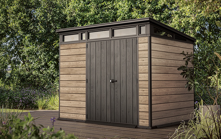 Keter Signature Shed 9x7ft - Ashwood Brown - Keter UK