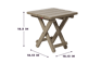 Brown Lakeside Square Small Outdoor Side Table - Keter US