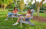 Grey Premium Willoughby Folding Adirondack Chair - Keter US