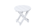 White Lakeside Round Small Outdoor Side Table - Keter US