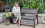 Hudson 227L Storage Bench - Grey