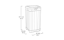 Rockford Grey Outdoor Trash Can - Keter