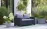 California 2 Seater Balcony Chaise Longue - Grey