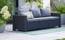 California 4 Seater Chaise Longue Lounge Set - Grey