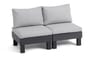 Elements 4-zits Loungeset + tafel - Zwart