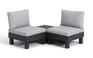 Elements 4-zits Loungeset + tafel - Zwart