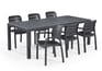 Chaise Tisara - Lot de 6 - Anthracite
