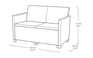 Marie 4 Seater Lounge Set - Grey