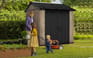 Signature Apex Shed 7x7.5ft - Ashwood Brown - Ashwood Brown 