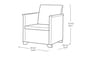 Emma 4 Seater Garden Set, With Storage Table  - Grey