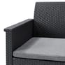 Emma 4 Seater Garden Set, With Storage Table  - Grey