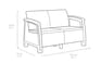 Conjunto de exterior de 4 plazas Bahamas - Grafito