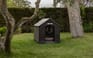 Caseta de perro exterior para jardín Premium - 95x99x99 cm - Marrón