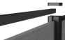 Poteau 240cm à sceller - Anthracite