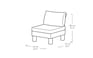 Sillón individual de exterior de 1 plaza Elements - Negro