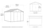 Gray Stronghold 10x11.5 Large Storage Shed - Keter US
