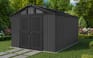 Gray Stronghold 10x15 Extra Large Storage Shed - Keter US