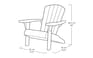 Troy Adirondack Tuinstoel - set van 2 - 81x80x96,5cm - Terracotta