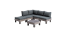Conjunto de exterior de 5 plazas Elements - Marrón 