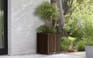 Self Watering Rosewood Brown Square Tall Planter - Keter US