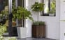 Self Watering Rosewood Brown Square Tall Planter - Keter US