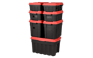 Tuff Box  68L Storage Boxes with Lid  Set of 3 - 