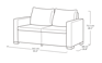 California 4 Seater Lounge set - Grey
