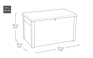 Java Aufbewahrungsbox - 870L - Grau
