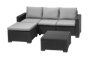California 3 seater chaise longue lounge set - Grey