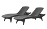 Pacific Sun Lounger Duo Set - Grey