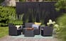 Salon de jardin Marie 4 places avec table basse - Anthracite