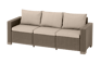 California 3-zits Loungebank - 198x68x71,5cm - Cappuccino