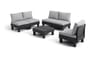 Elements 5 Seater Corner Modular Lounge Set - Graphite