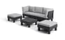 Elements 5 Seater Corner Modular Lounge Set - Graphite