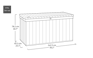 Darwin Grey 150 Gallon Storage Deck Box - Keter US