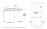 Signature Gartenhaus 9x7 - 279x218x226 cm - Walnuss