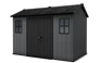 Newton Graphite Large Storage Shed - 11x7.5 Shed - Keter US