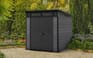 Cortina Graphite Medium Storage Shed - 7x7 Shed - Keter US