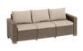 California 3-zits Chaise Longue Loungebank - Cappuccino