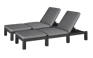 ‎Daytona Deluxe Ligbed - set van 2 – 195x65x25cm - Antraciet