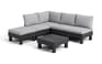 Elements 5-zits Loungeset + tafel - Zwart