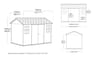 Newton Plus Shed 7.5x11ft - Grey