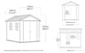 Newton Plus Shed 9x7.5ft - Grey