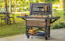 Signature Patio Cooler and Beverage Cart - Ashwood Brown 