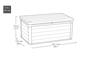 Cortina Aufbewahrungsbox 570L - Grau