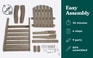 Brown Premium Willoughby Folding Adirondack Chair - Keter US
