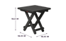 Black Lakeside Square Small Outdoor Side Table - Keter US