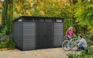 Cortina Graphite Large Storage Shed - 11x7 Shed - Keter US