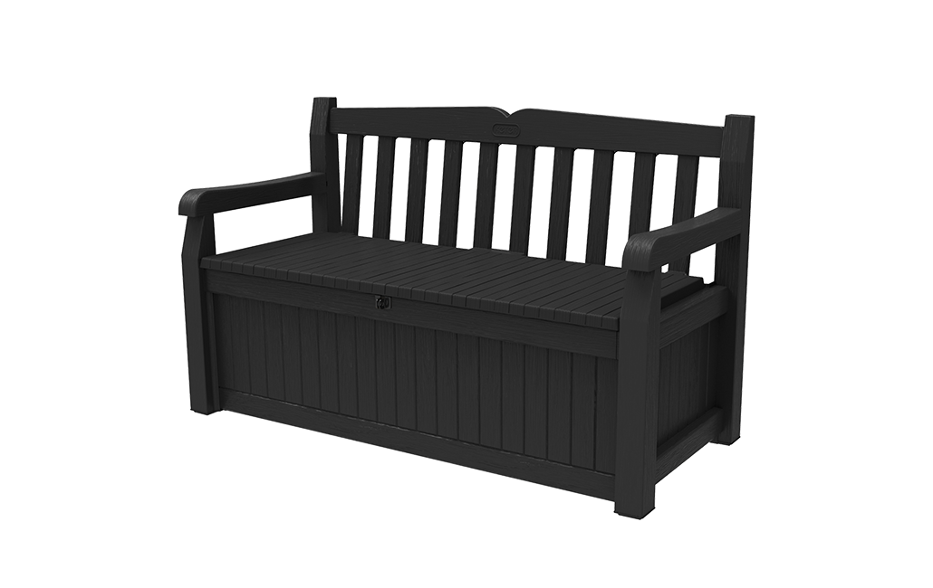 Outdoor bench shop storage unit