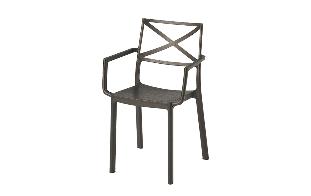 Keter Metalix Dining Chair Set of 6 Bronze Keter UK